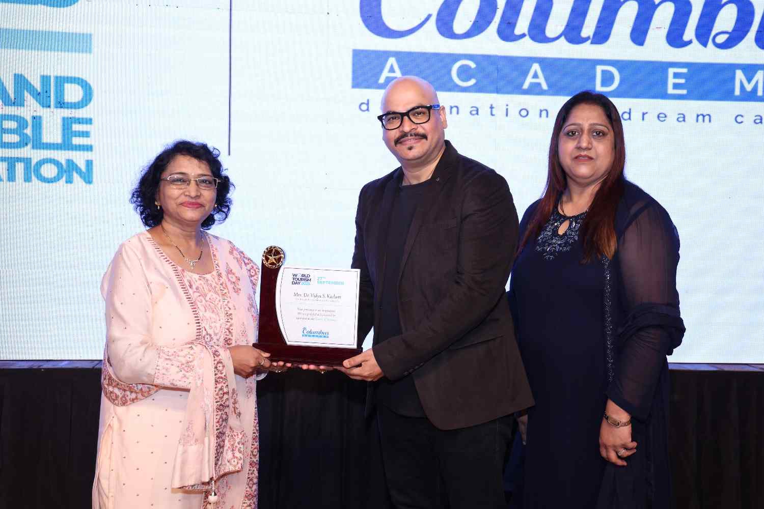 Chandrashekar Tripathi receiving recognition